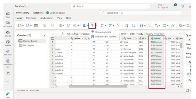 Lesson 23 – Ingest data using Dataflows Gen2 in Microsoft Fabric ...